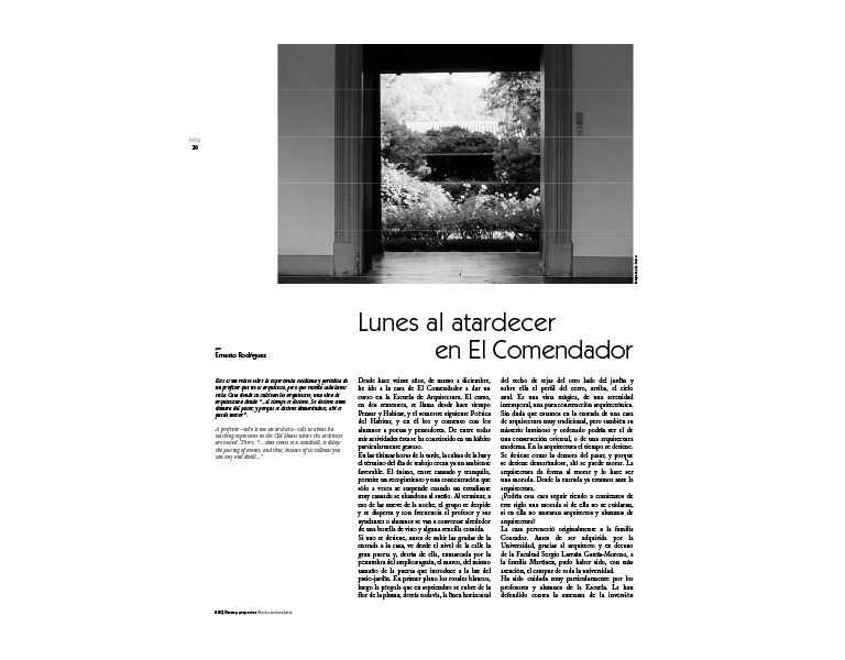 Lunes al atardecer en El Comendador